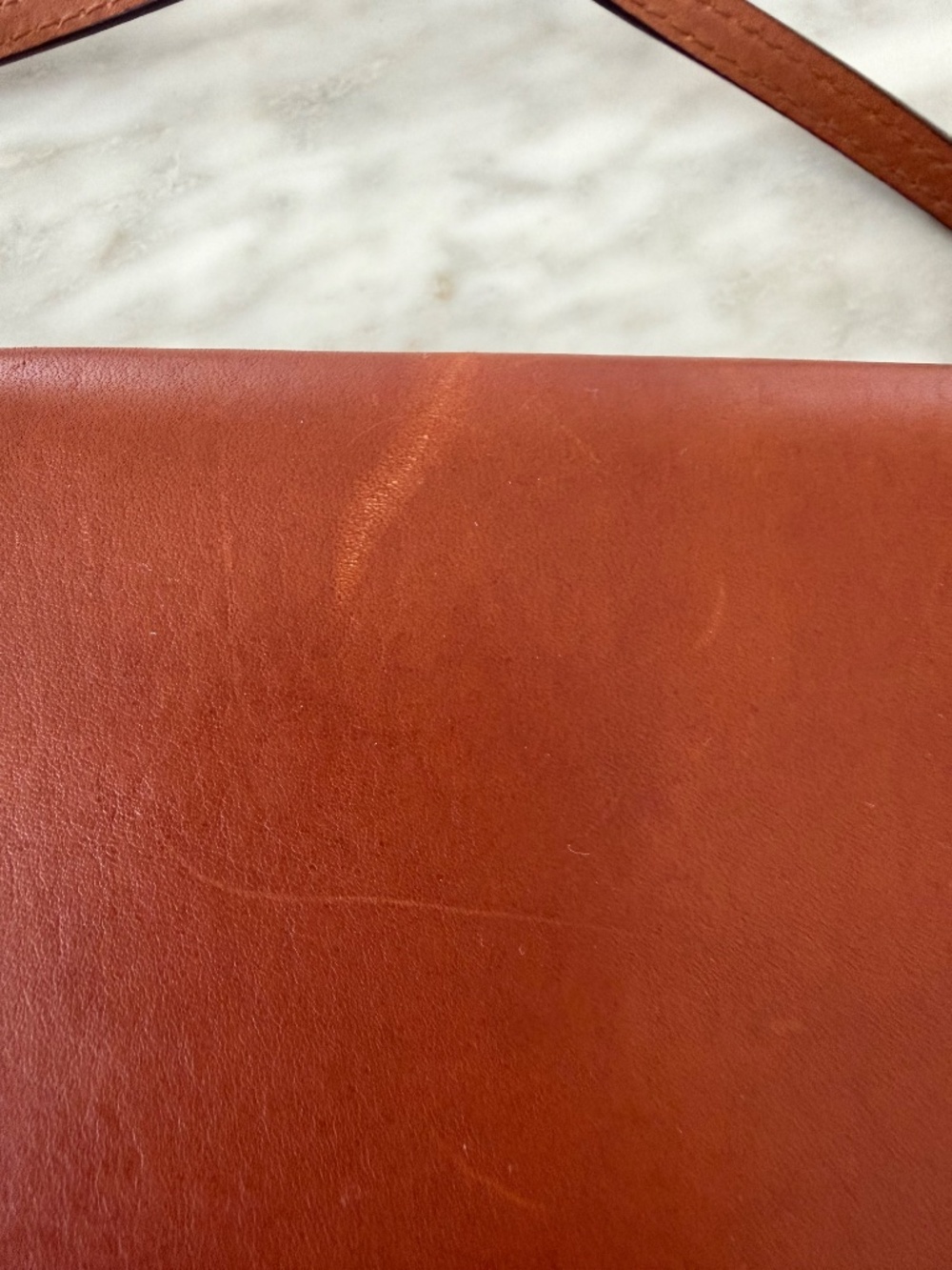 VICTORIA BECKHAM-Sable Brown Leather Envelope Clutch / Shoulder - Picture 6 of 9